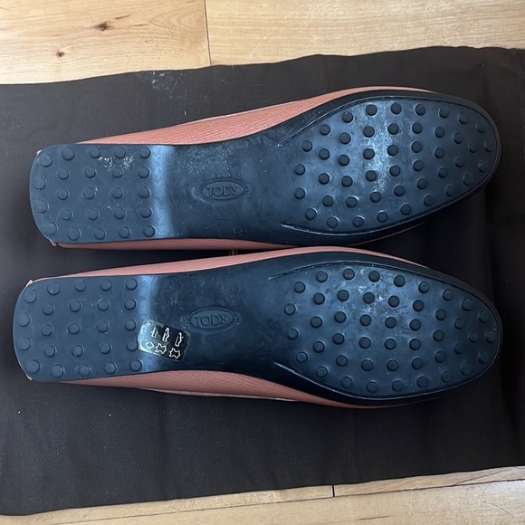 TODS Leather Gomino Driving Loafers Tan Sz 39 - Picture 7 of 13